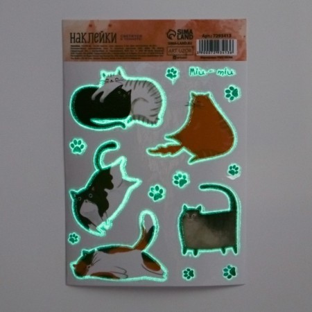 Stick with a luminous layer of "cats", 11 × 16 cm-2