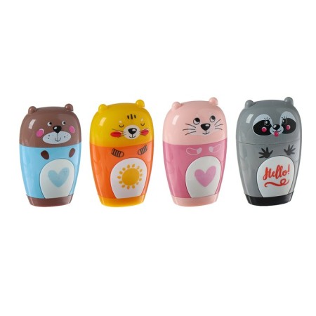 Zapochilok 1 hole with a container and eraser "animals", mix