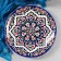 Largan Rishtan ceramics "Flowers", 32 cm, blue