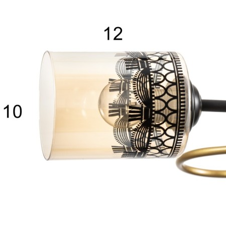 Marsy chandelier 3he27 40W black and gold 50x50x27 cm Bayerlux-5