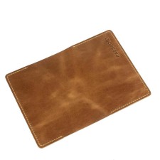 Cover for a passport with pockets, brown color
