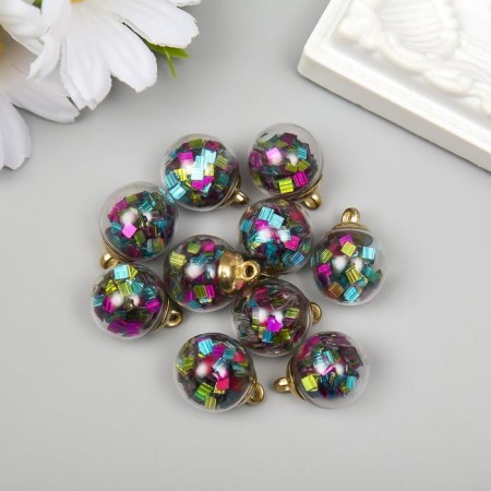 Suspension decorative for creativity glass "Ball - squares" d = 1.6 cm 2.1x1.6 cm-1