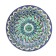 Plate of the Rishtan ceramics "Flowers", blue, flat, 17 cm, mix