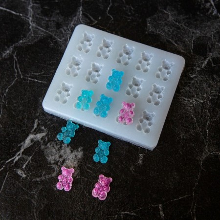 Silicone universal form "Bears", 9 × 7.5 × 0.8 cm-2