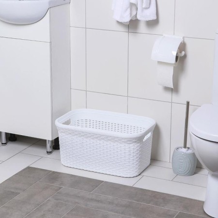 Basket for iron underwear "Rotang", 32 l, 50 × 31 × 25 cm, white color-9
