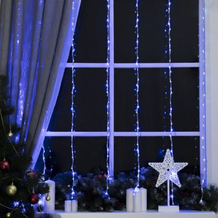 Girlyand "Waterfall" 2 × 1.5 m, IP20, transparent thread, 400 LED, white/blue glow, 8 modes, 220 V