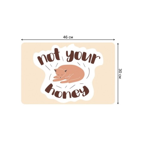 A set of napkins for setting the “Message” table, rectangular, rounded edges, size 30x46 cm, 4 pcs-2