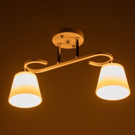 Lyberti chandelier 2x60W E27 white 44x12x25cm-2