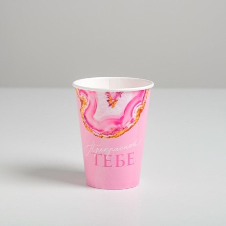 A glass for flowers "fluid", pink, 350 ml-1