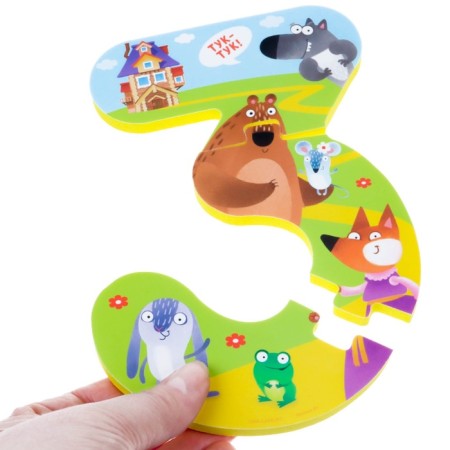 Soft puzzle for kids “Learn numbers: fairy tales”, 5 puzzles, crumb me-8