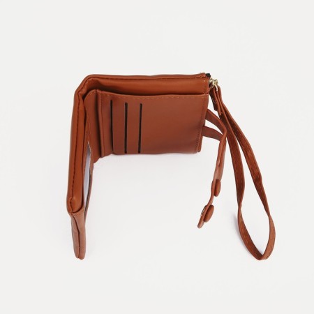 Women's wallet on the button, redhead color-2