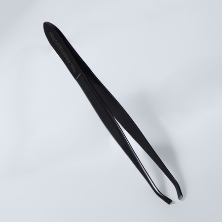 Direct tweezers, narrow, 8.5 cm, black color-2