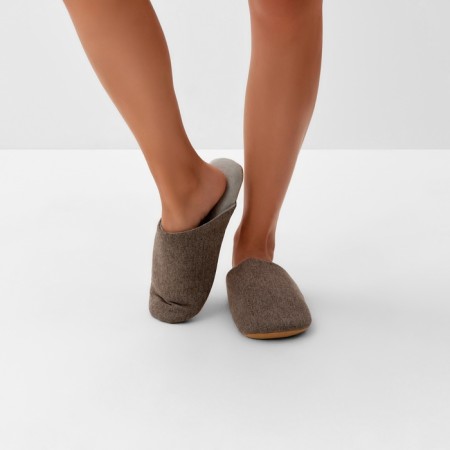 Women's slippers, eco size 40-41, brown color-5