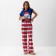Pajama New Year's Women's KAFTAN "Santa Team", red/blue color, size 48-50