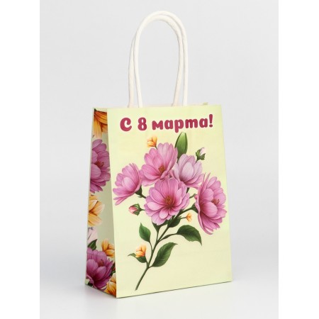 Package gift craft "Happy Women's Day!" 12 x 6 x 16 cm-1