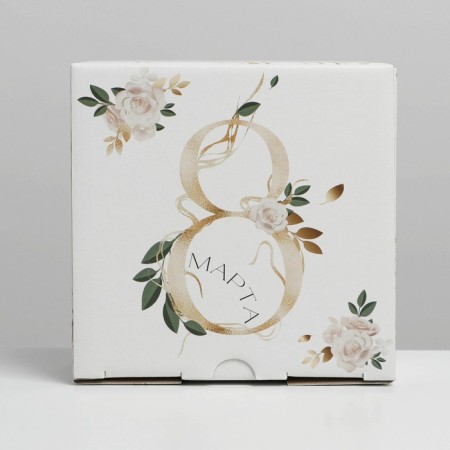 Box Gift team, packaging, “March 8”, 15 x 15 x 7 cm-4