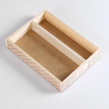 Wooden Kashpo, 27.5 × 20 × 4.5 cm "Congratulations", 2 departments, engraving-2