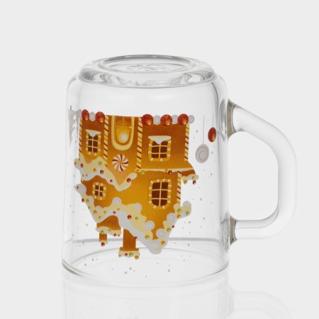 New Year's glass tea gingerbread mug, 200 ml-3