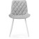 Stool on a metal frame Baoine used metal/velor, white/gray 50x55x83 cm