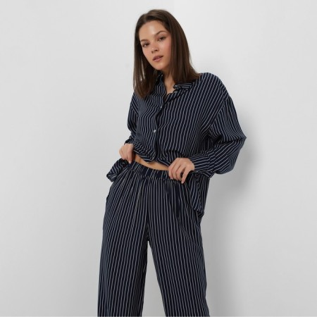 Women's costume (shirt, trousers) minku: enjoy Blue color, size 42-1