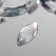 Decor for creativity Plastic "Rhinestial rhinestones. Transparent" (set 25 pcs) 1.8x0.9 cm
