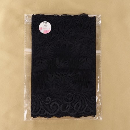 Lace elastic fabric, 210 mm × 2.7 ± 0.5 m, black color-3