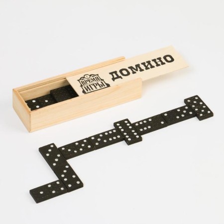 Domino "Game time", 28 pcs, 15 x 5 x 3 cm, knuckles 3.7 x 1.9 cm-4
