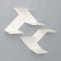 Pan-column "Italian", 2 pcs, white, metal thickness 2 mm, 39 x 16 x 25 cm