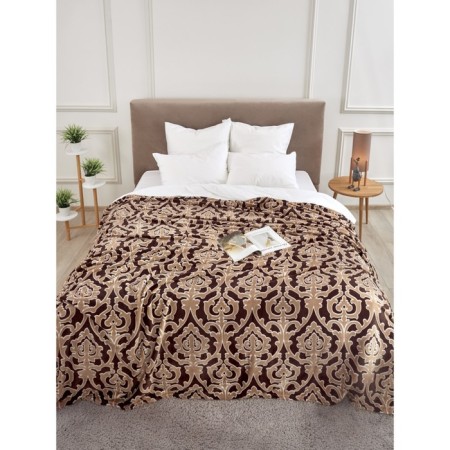 REGINA plaid, size 200x220 cm, brown color-6