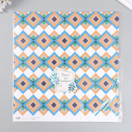 Scrapbooking paper bilateral "rhombus" density 180 g 30.5x32 cm-5