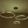 Semi-ring chandelier LED 120W brass 40-60-80x50cm Bayerlux