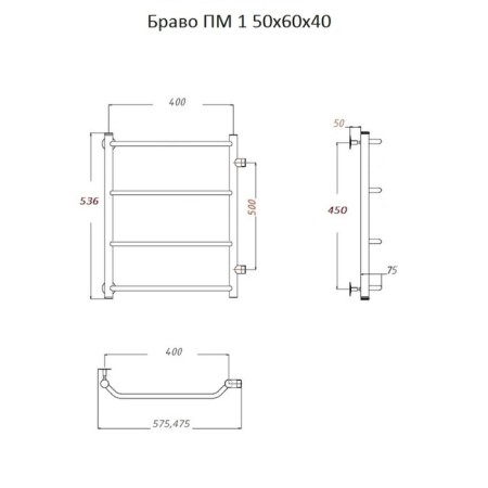 Water towel "Trugor" Bravo POM 1, 500 x 600 x 400 mm-1