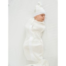 Lightning diaper with a hat with a hat Nature Essence, height 68-74 cm, dairy color