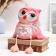 The piggy bank "owl - all year round without worries" pink, 20cm