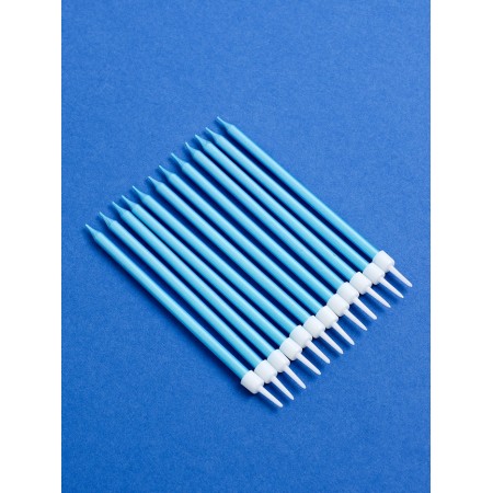 Candles for the cake "Royce", 12 pcs, blue metallic-3