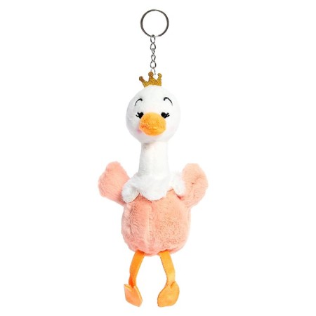 Soft toy "Swan", on a key fob, color mix-3
