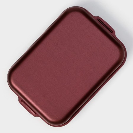 The baking sheet is "hostess", 19 × 25 cm, h = 6 cm, anti -stick coating, burgundy color-6