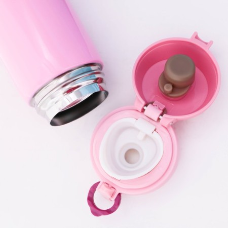 Thermos with the Mode Forrest button, 450 ml, pink, heat conservation 10-12 hours-4