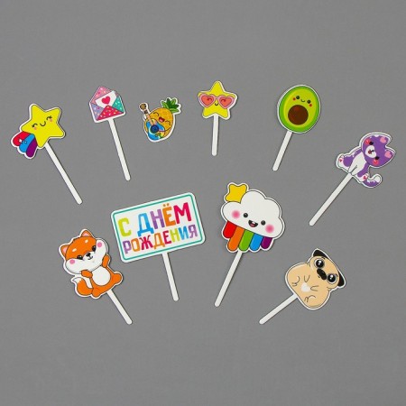 Decoration for the cake "Happy Birthday", party-2
