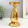 Polystone submission for 1 candle "drop" gold 10.5x10.5x20.5 cm
