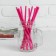 Cocktail tubes, set 12 pcs., Color bright pink