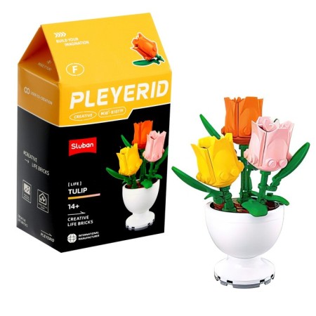 Designer "Flowers in a pot", 6 species, mix-5