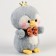 Soft toy "Penguin" with a bow, 21 cm, color gray color