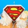 Candle for the cake "Happy Birthday!", 9 x 8 cm, superheroes