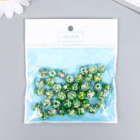Beads for creativity plastic "Balls sharing green" set 20 g d = 1 cm-2