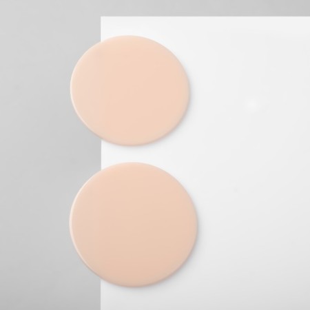 Acrylic earrings "Atmosphere" solo, beige color-1