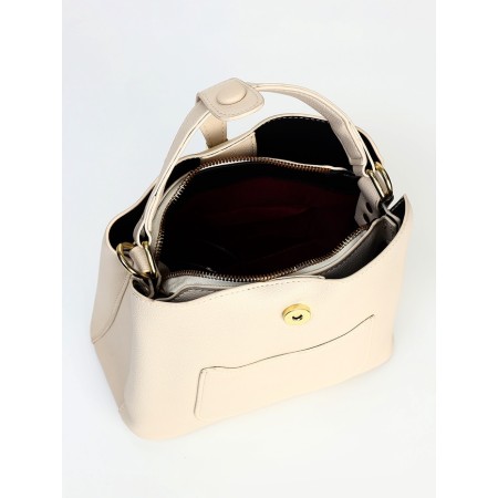 Bag Female Tout with zipper, milk color-7