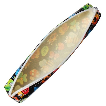 School pencil case on the zipper "insects", the color is black-3