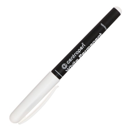 Permanent marker 2.5 mm centropen 2686, line 1.2 mm, white color-3