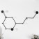 Decorative metal hooks "Molecules" black 29.5x55 cm